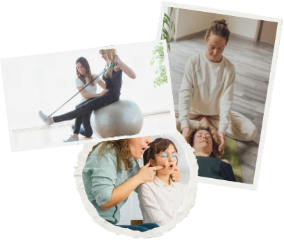 Webdesign für Therapieangebote. Therapeuten bei der Arbeit mit Kunden